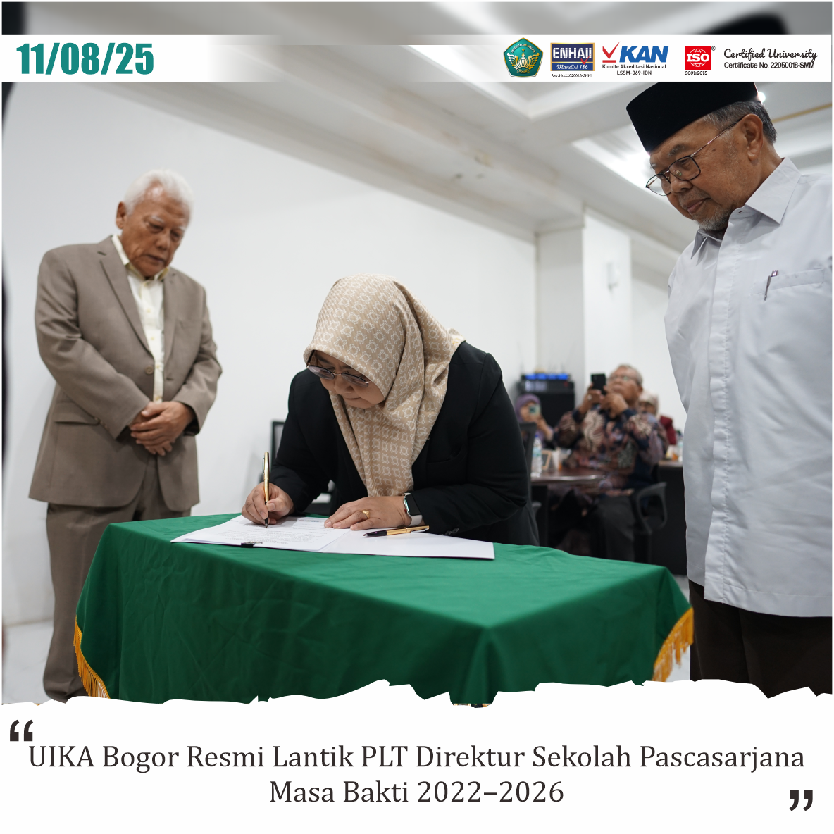 UIKA Bogor Resmi Lantik PLT Direktur Sekolah Pascasarjana Masa Bakti ...
